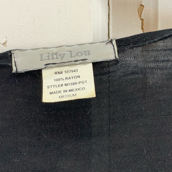 Lilly Lou Black Top with Built In Jacket - Picture 2 of 4